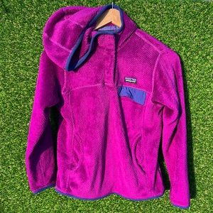 Patagonia T Button Fleece Woman Jacket XS PURPLE